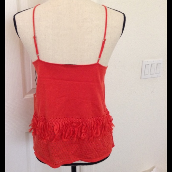 Top Fringe Orange Shirt Townsen Tank Nordstrom XS - Picture 3 of 4